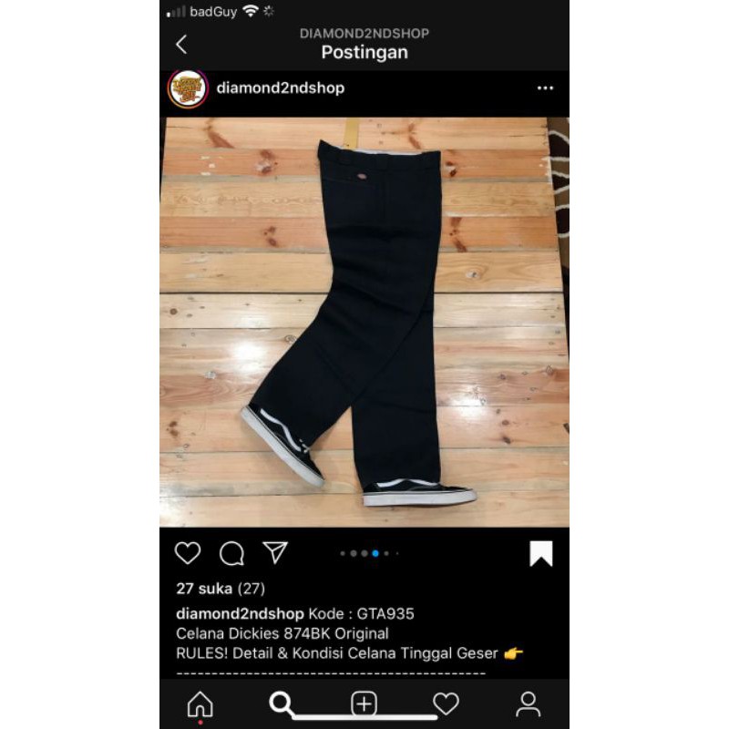 celana dickies second 874BK