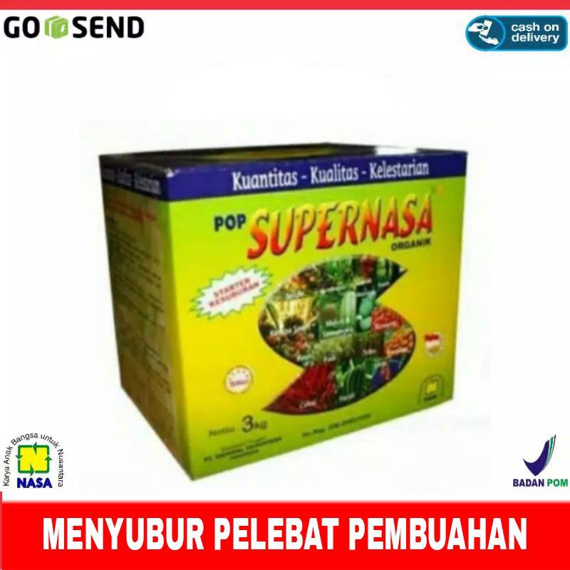 SUPERNASA KEMASAN 3 KG - PUPUK ORGANIK - PUPUK PADI - PUPUK BUAH - PUPUK SAYURAN