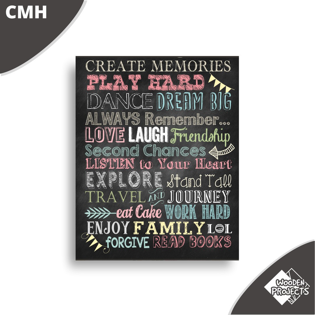 Zelamart Walldecor pajangan dinding quotes family shabby - CMH