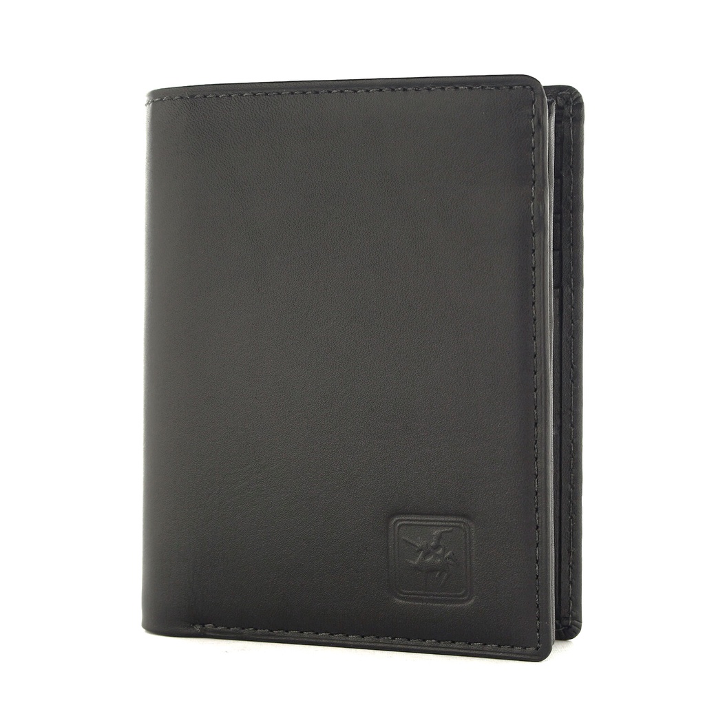 TOKOKOE - Dompet Pria model Berdiri bahan Kulit Premium Dompet Lipat - David Jones 5101 Black