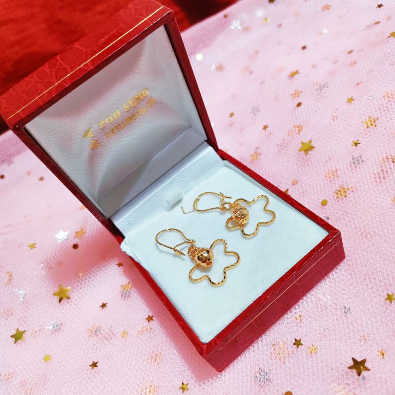 Anting Jurai Wanita Titanium Anti Karat Lapis Emas259S