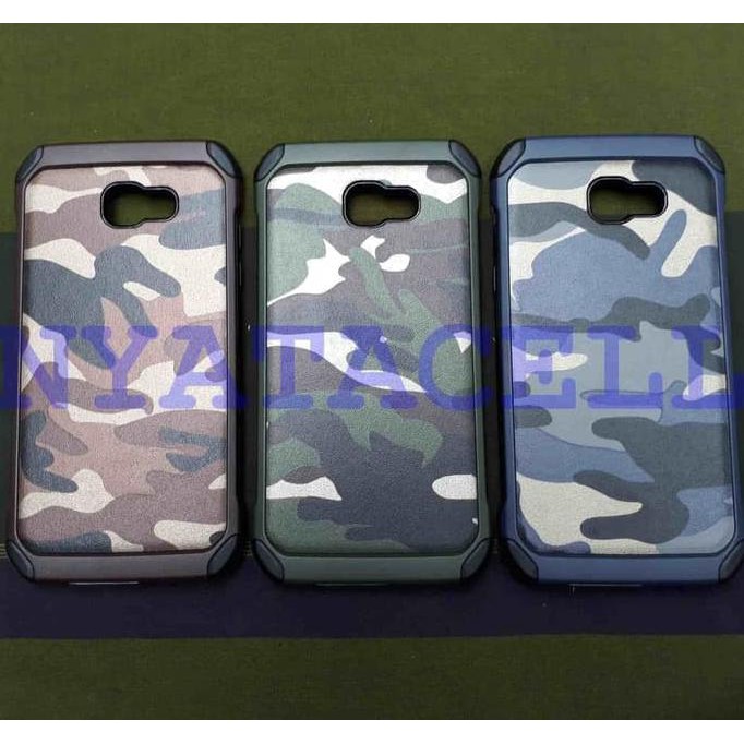 Baru Case Army Samsung A7 2017 A720 Soft+Hard Leather Armor/Kulit/Cover Ready Stock
