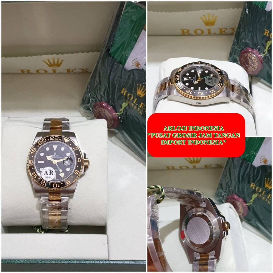 Rolex Gmt Master Ii Swiss Eta Two Tone Free Box Fullset Garansi 1th