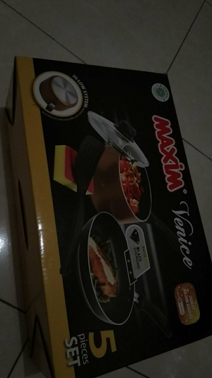 Panci Maxim Venice Set Peralatan Masak Frypan Spatula Sponge / Panci Set Maxim / Panci Maxim