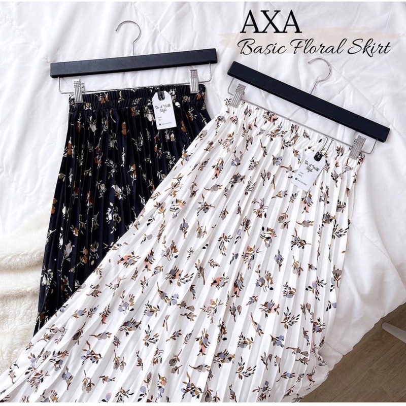 AXA FLORAL SKIRT / Rok plisket / Rok plisket motif