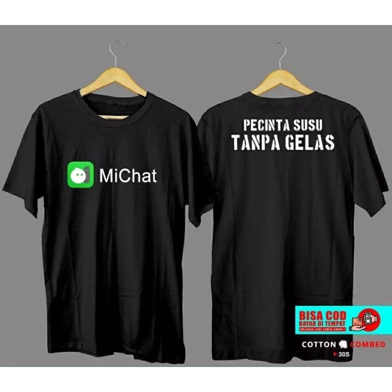KAOS MICHAT PECINTA SUSU TANPA GELAS // KAOS MICHAT