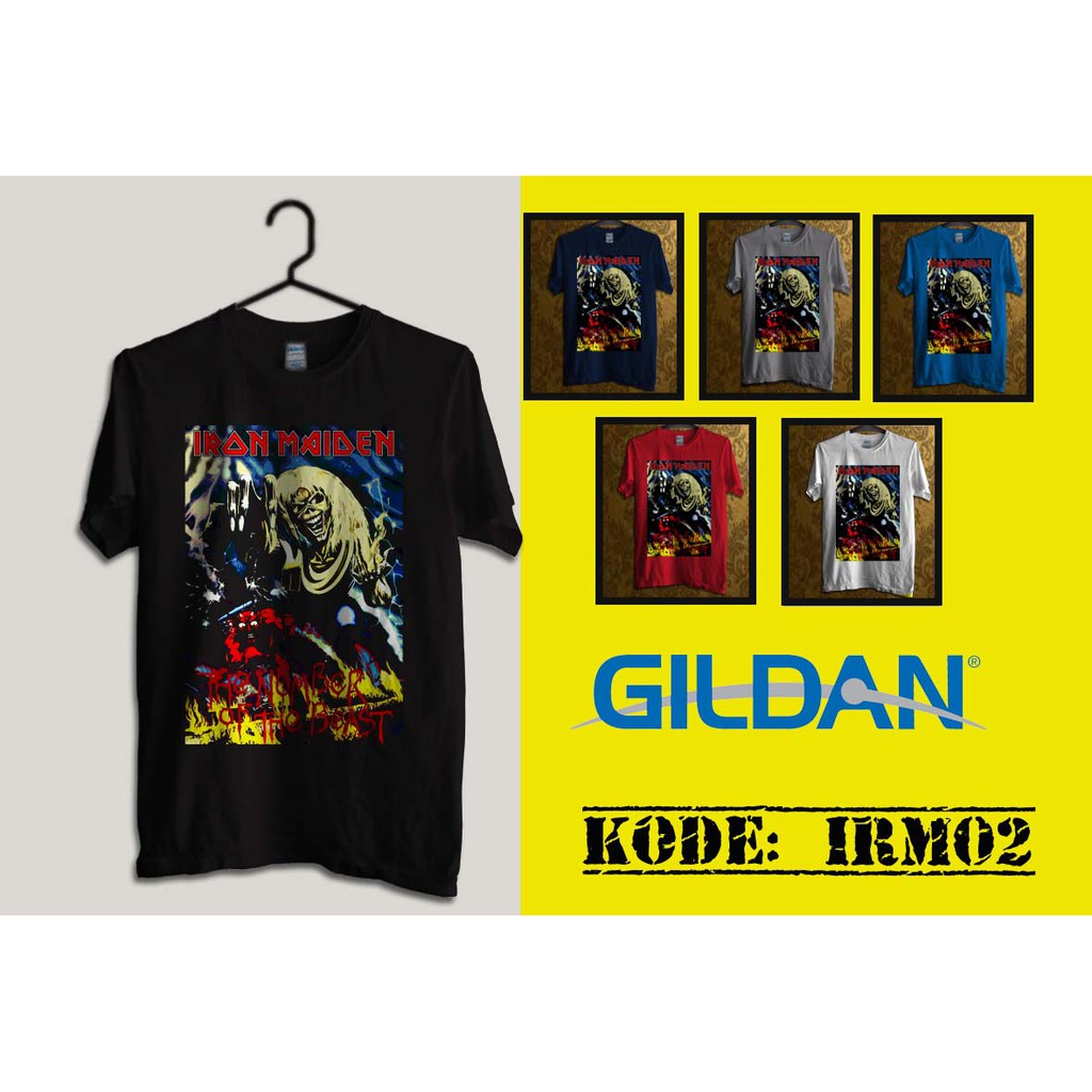 kaos iron maiden original gildan irm02