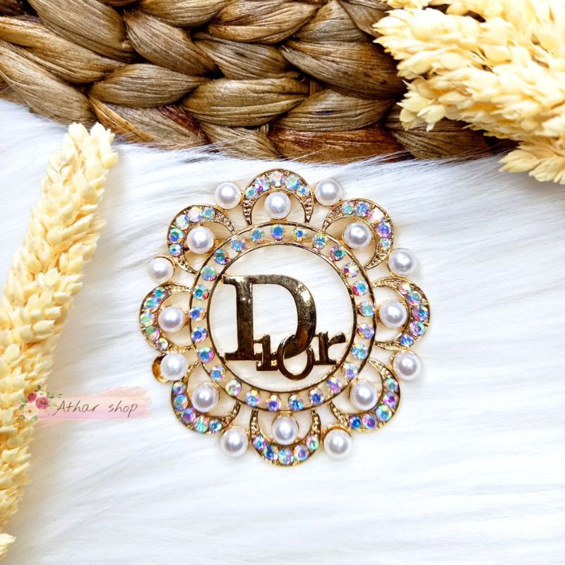 Bros hijab dior Bross jilbab import brooch dada premium