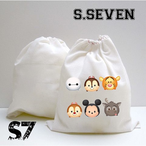 TAS SERUT KANVAS MOTIF Disney Tsum Tsum part 2