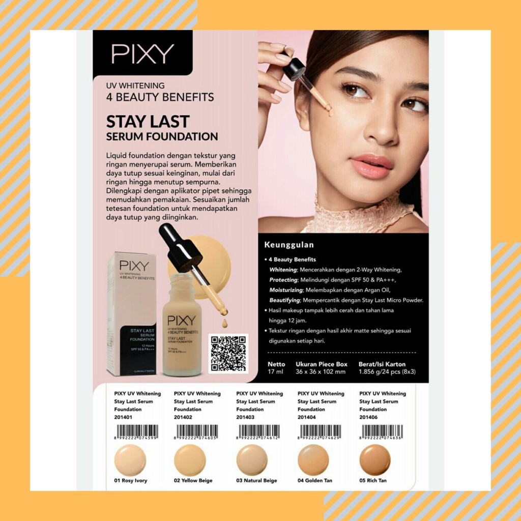 PIXY 4BB STAY LAST SERUM FOUNDATION | FOUNDATION CAIR | FOUNDATION PIXY TERBARU