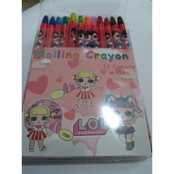 

Crayon Putar / Rolling Crayon Fancy Panjanga isi 12 warna