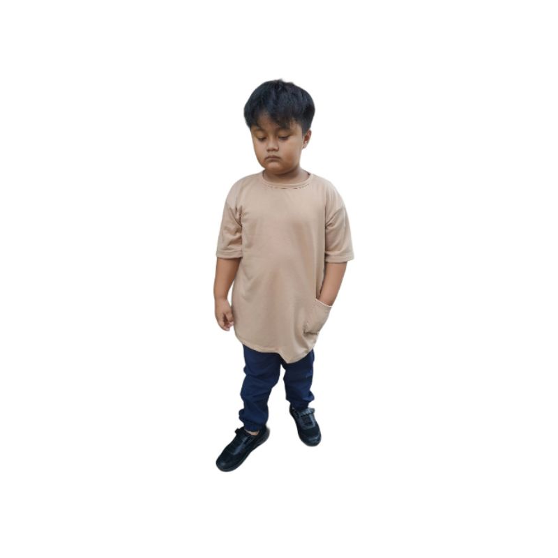 Baju Oversize Anak (6th - 12th) Unisex / Baju Anak  / Baju Oversize Anak / Kaos Oversize Anak / Baju Anak Pocked / Baju Anak Saku