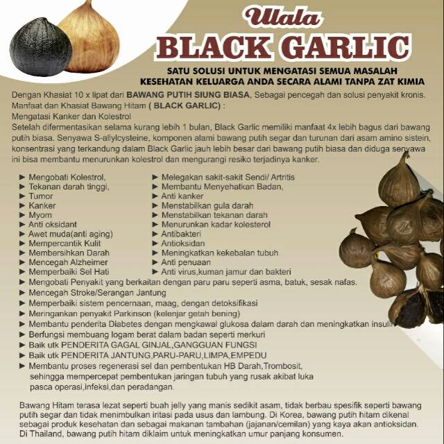 Bawang Hitam Black Garlic Tanpa Campuran Bahan Kimia Indonesia