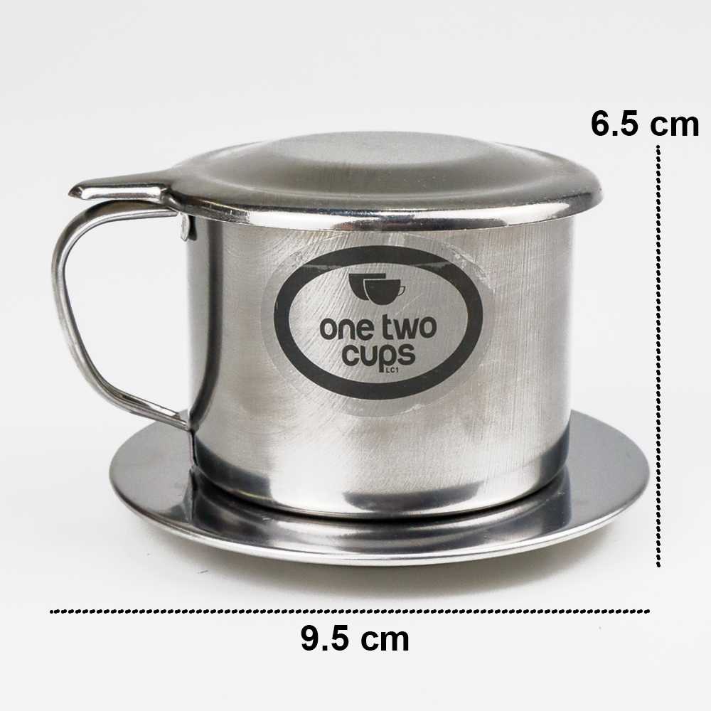 One Two Cups Filter Kopi Vietnamese Coffee Drip 100ml 8 Quai / Teko Saringan Kopi / Tempat Cangkir Penyaring Kopi / Saringan Kopi Bubuk Drive Stainless Vietnam Drip Barista Halus / Cangkir Kopi / Alat Penyaring Ampas Kopi / Gelas Kopi Saringan Murah Ori