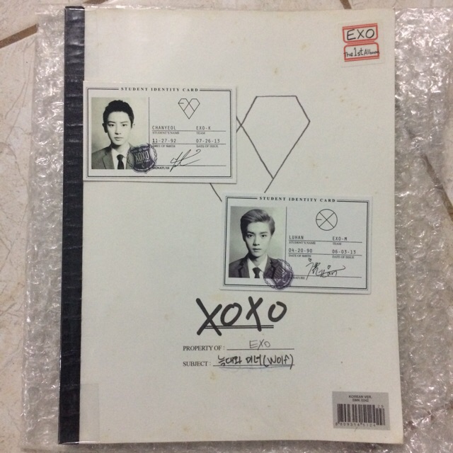 EXO FULLSET XOXO ALBUM KOREAN VERSION PHOTOCARD CHANYEOL LUHAN POSTER