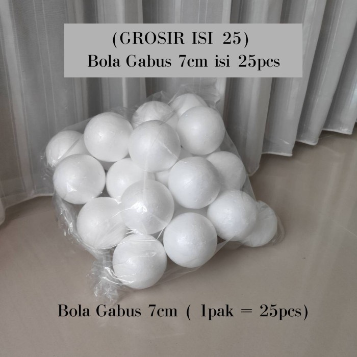 

Bola Gabus 7cm / Bola Gabus Styrofoam diameter 7cm HARGA GROSIR 25 pc