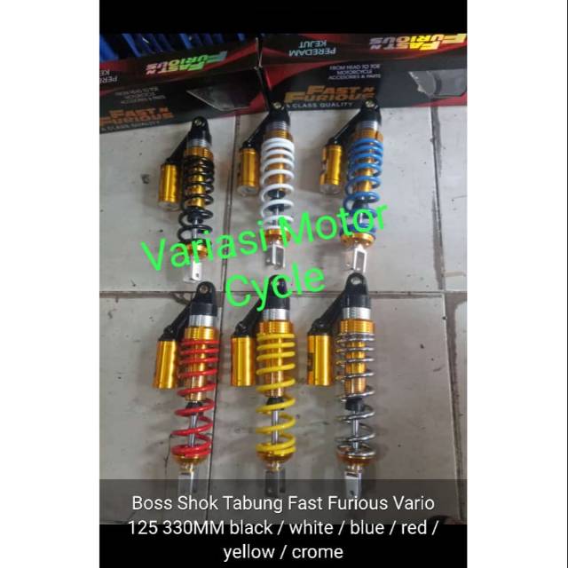 shockbreaker tabung atas matic vario 125 330mm / shock tabung belakang vario 150