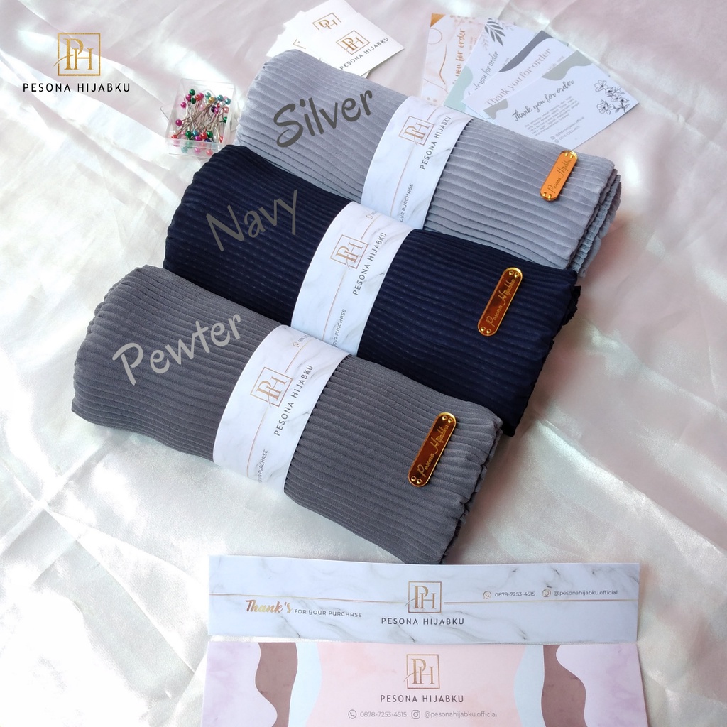 Pesona Hijabku - Pashmina Plisket Shawl Premium / Pashmina Plisket / Pashmina Plisket Lidi Premium Tanpa Garis Tengah / Plisket-5