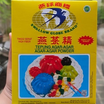 

AGAR AGAR SWALLOW PLAIN 7gr/Swallow Globe Brand/Tepung Agar Agar