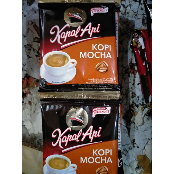 kopi kapal api mocha sachet isi 10pcs.