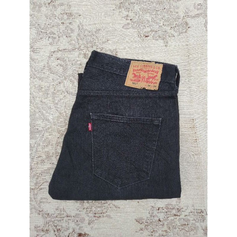 levis 501 hitam regular fit made in mexico size 34 second original