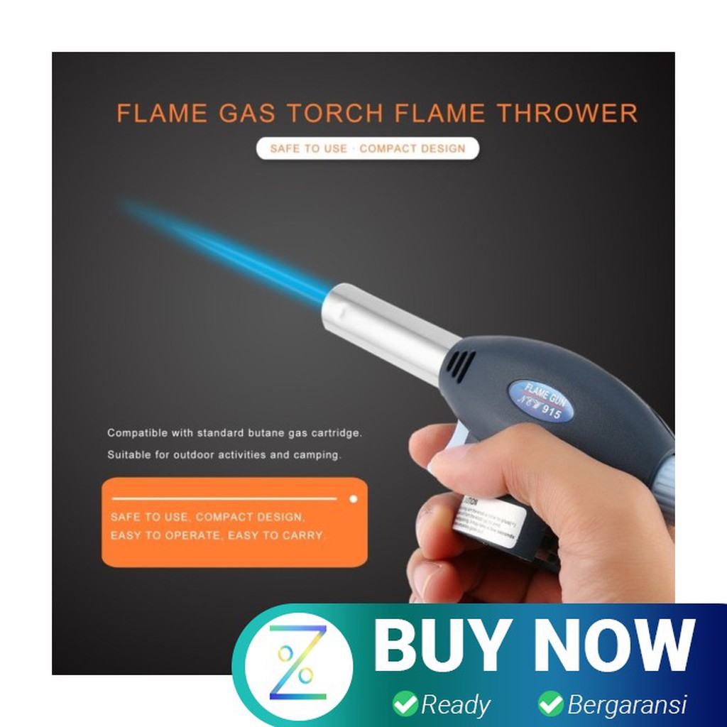 Portable Gas Torch Butane Flame Gun Non Inverter - 915 - Dark Blue