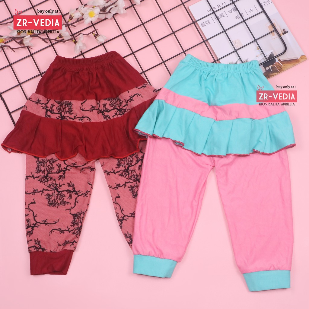 Umbrella Pants uk Bayi  3 - 12 Bulan / Model Celana Rok - Baby Polos Motif - Pants Murah Bahan Kaos