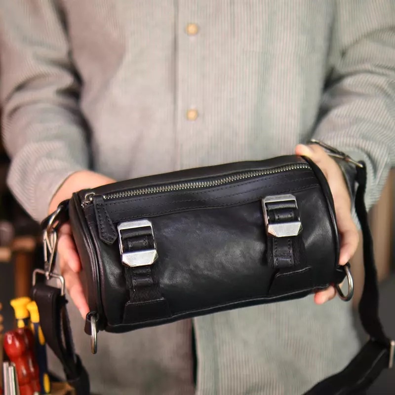 TAS SELEMPANG KULIT ASLI MODEL TABUNG