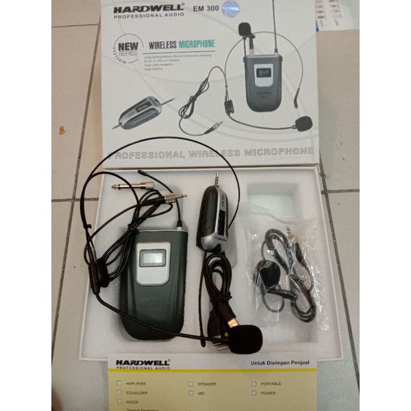 MIC WIRELESS HARDWELL EM300 ORIGINAL GARANSI RESMI