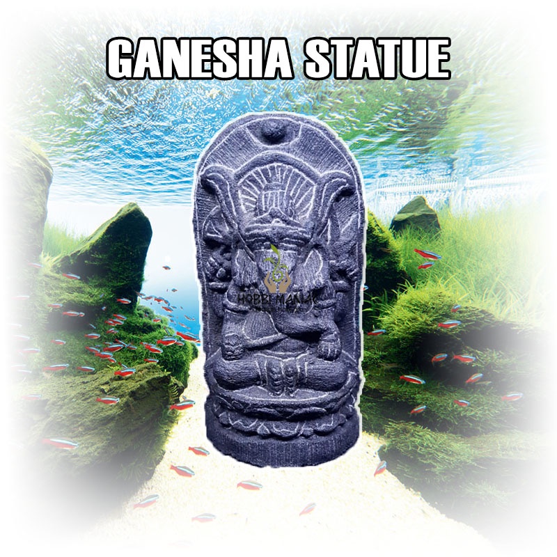 Dekorasi Aquarium Patung Batu Ganesha Aquascape
