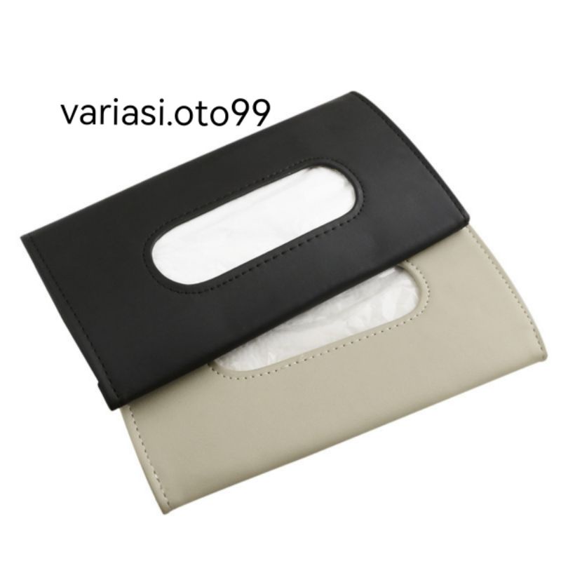 Tempat Tissue Mobil Model Jepit / Tissue Hilder Warna Hitam / Cream