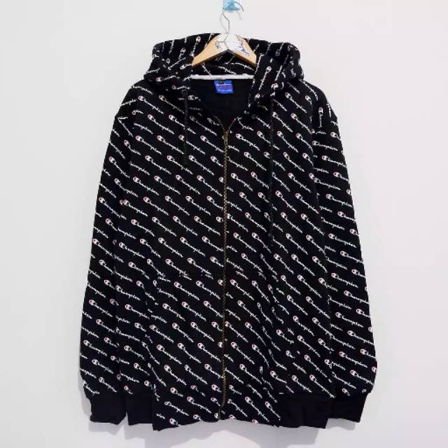 CHAMPION FULL BODY JAKET HOODIE ZIPPER SWEATER HITAM NAVY BLUE PREMIUM SKATE DISTRO STREETWEAR