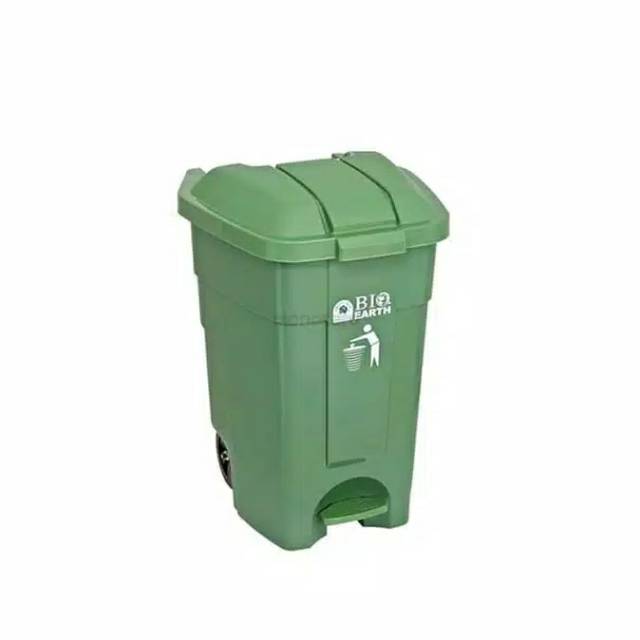 TEMPAT SAMPAH INJAK RODA 45 LITER BIO GREEN LEAF 2006 / DUST BIN  WITH WHEEL