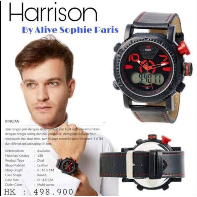 jam tangan pria digital harrison sophie paris