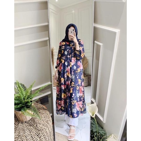 ☀ Dress Floral ZARA Nagita Premium / Dress Outer Zara Import BKK Bangkok Tdk dapat inner ⅎ