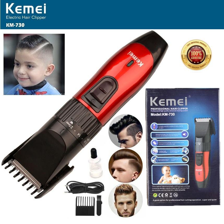 Kemei KM-730 Alat Cukur Portable Electric Hair Trimmer Shaver