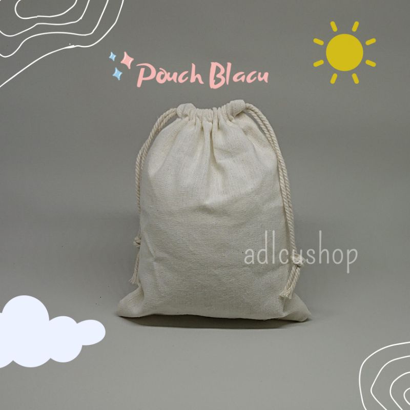 ADLCUSHOP | POUCH SERUT POLOS BLACU | KANTUNG SERUT | POUCH SOUVENIR