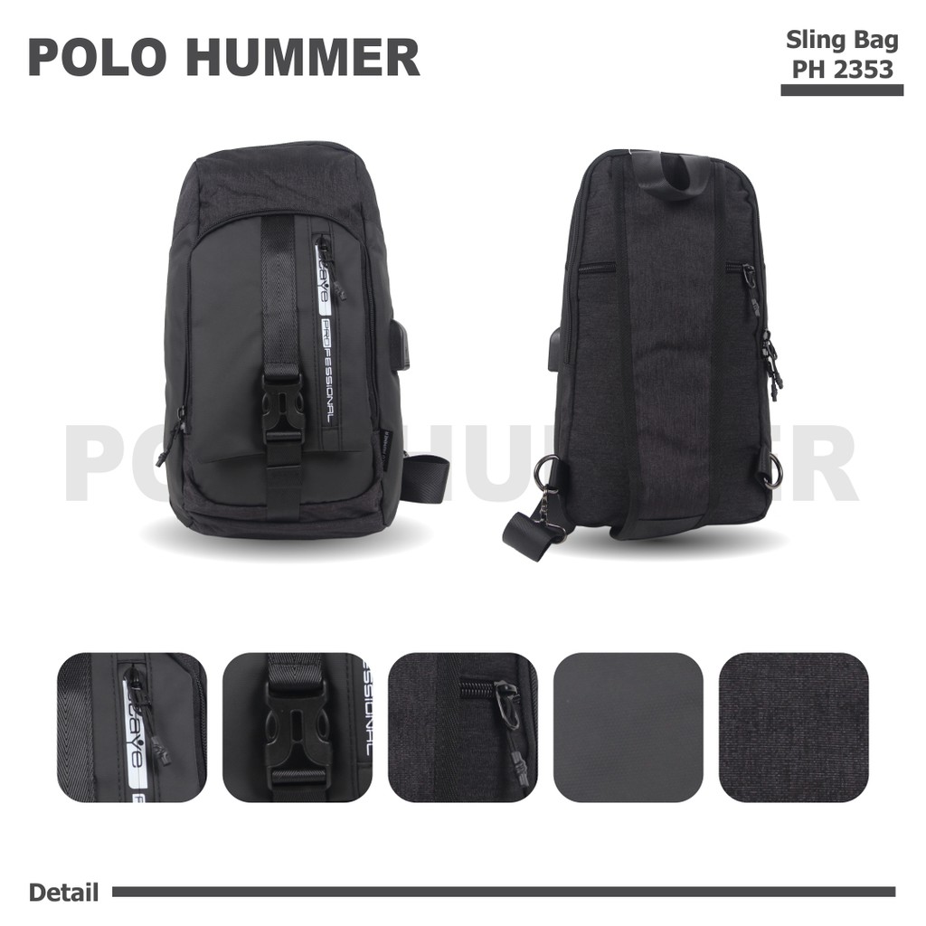 Tas Premium Slingbag POLO HUMMER - Tas Selempang Pria Import