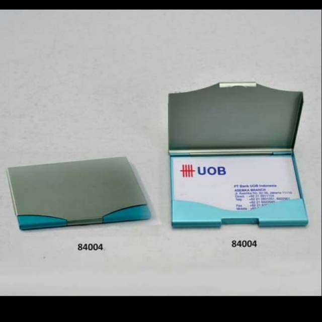 

Name card holder / tempat kartu nama metal stainless slim