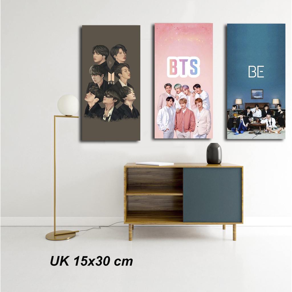 HIASAN DINDING BTS ( 15X30 cm) PAJANGAN DINDING BTS WALL DECOR BTS DEKORASI DINDING BTS