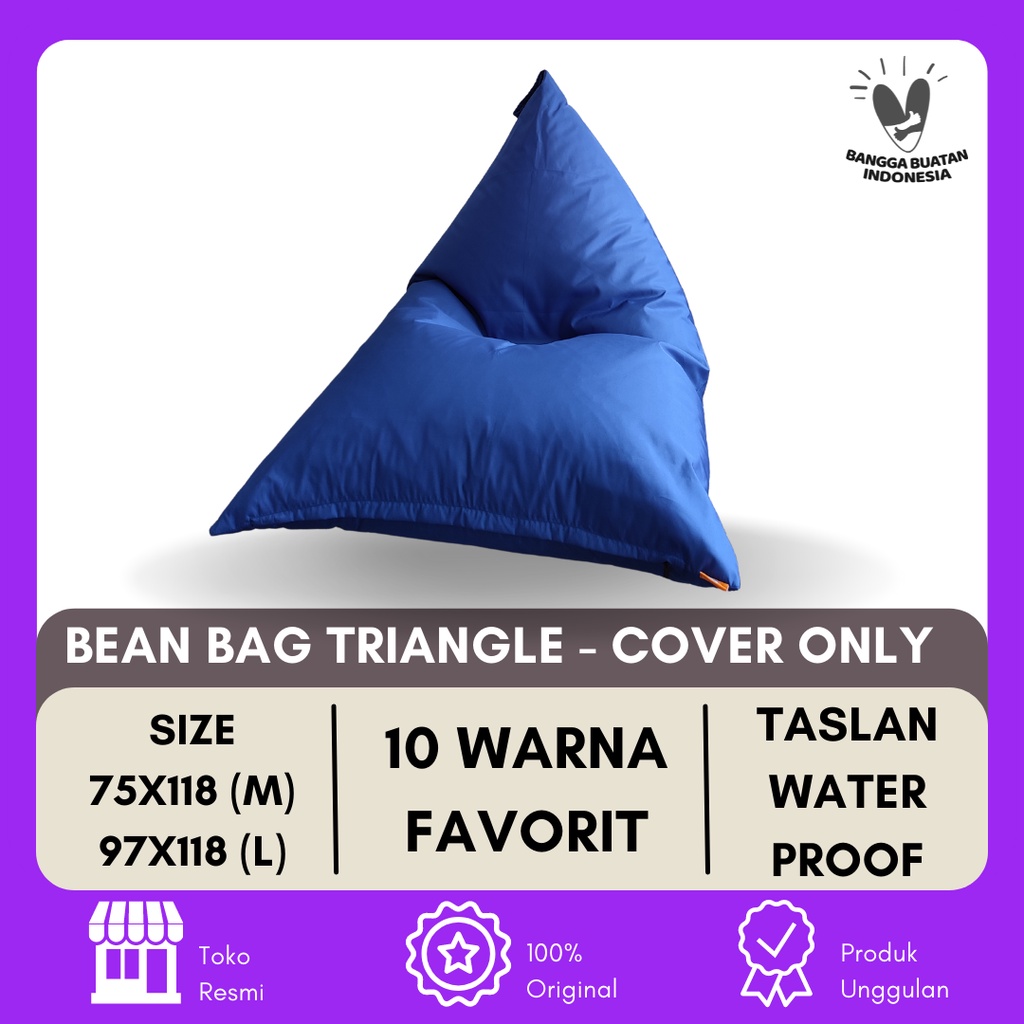 Jual Bean Bag Cover Only Murah Triangle Lesehan Kursi Sofa Minimalis Indonesia Shopee Indonesia