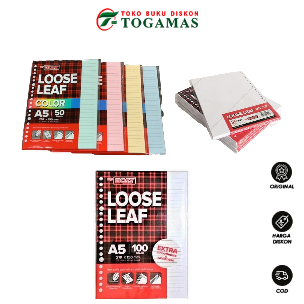 

BEST SELLER !! LOOSE LEAF ISI 100 A5 BIG BOSS