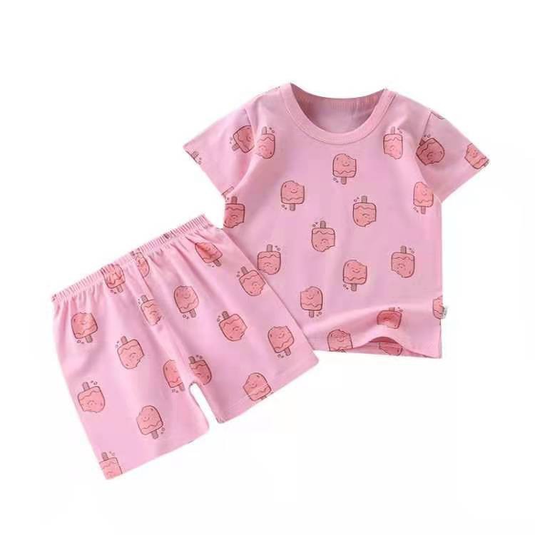 plazababyku KIDS FULLPR PENDEK Setelan Anak Kaos Lengan + Celana Berkualitas Import 0-5 Tahun ebv pa