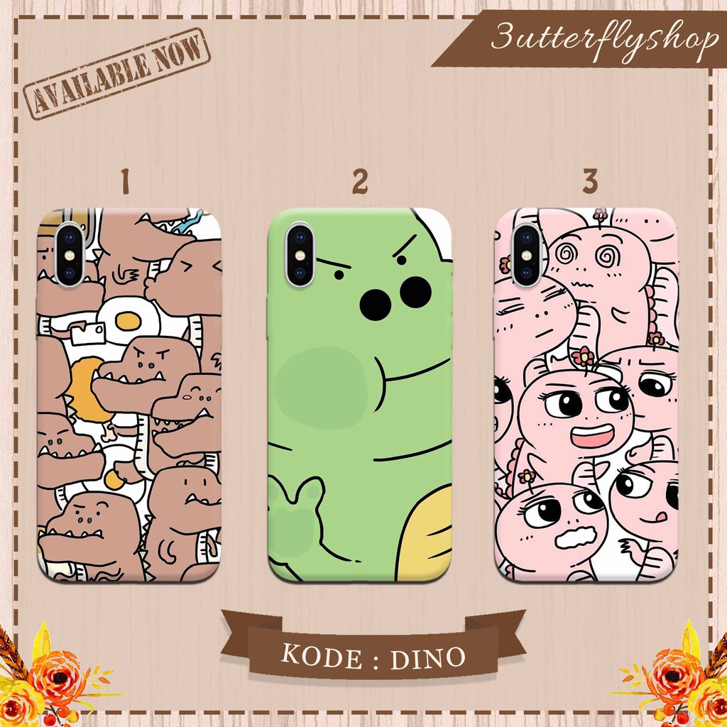 Dino Cute casing case HP xiaomi samsung iphone oppo vivo realme redmi meizu