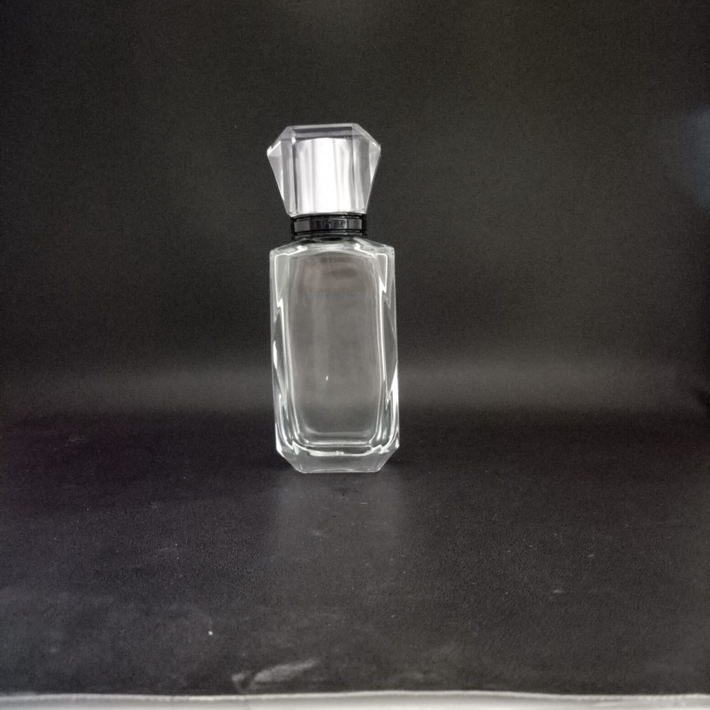 Botol Parfum YS262 50 ml easy pump Crystal silver Cartonan @120