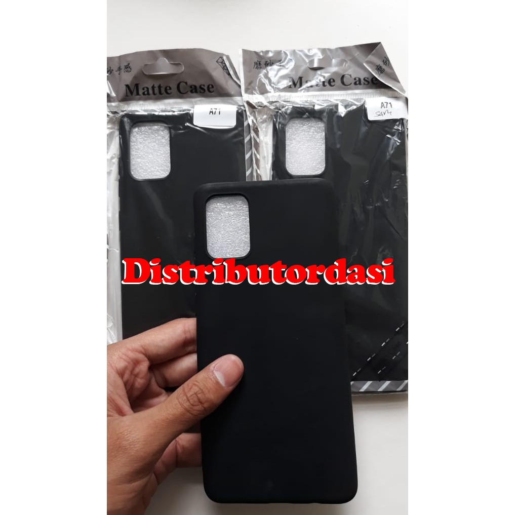 SOFTCASE CASE TPU SILIKON CASING KONDOM blackmatte case Samsung A71 ready stok grosir