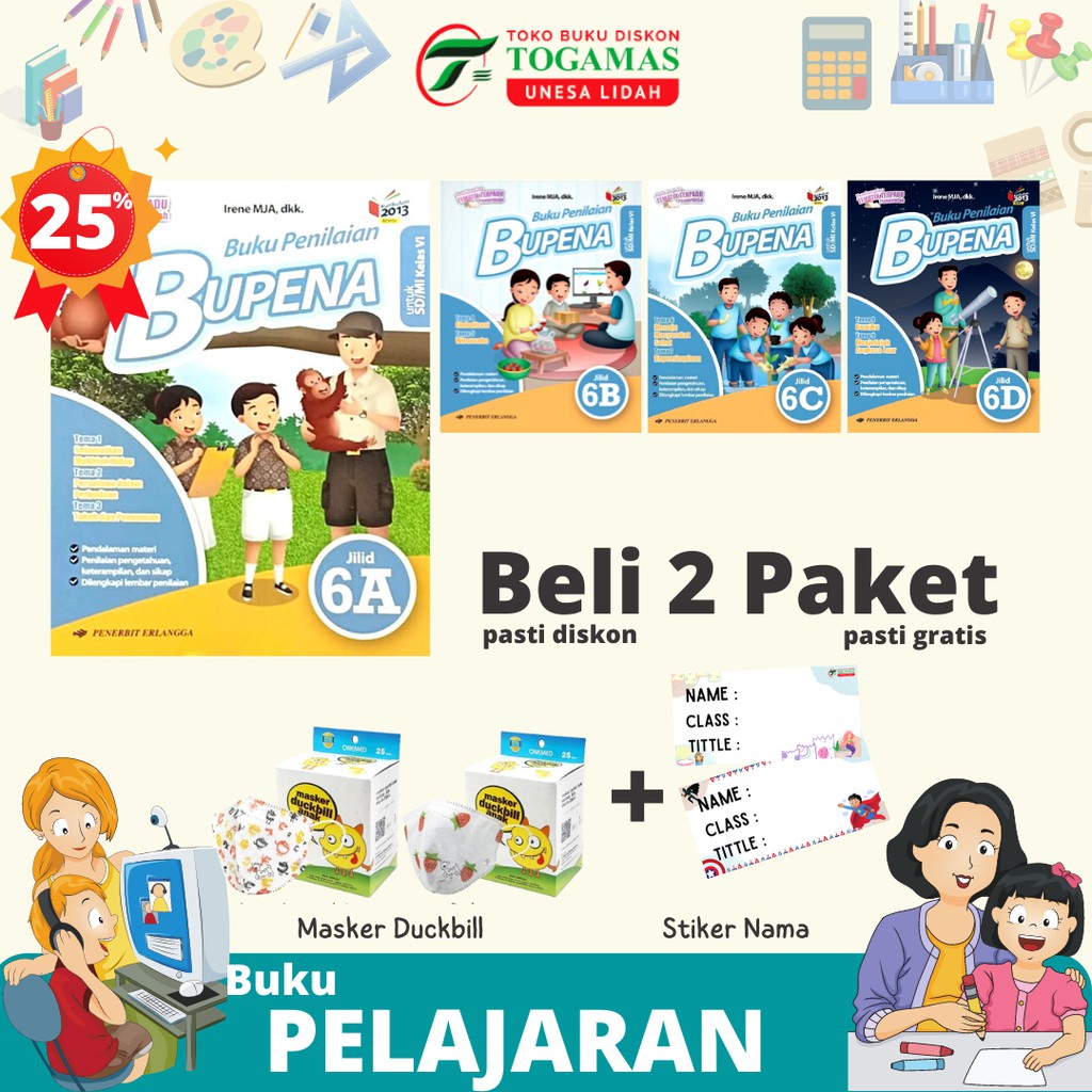 BUPENA : SD/MI KELAS 6A, 6B, 6C, 6D K13 NEW REVISI