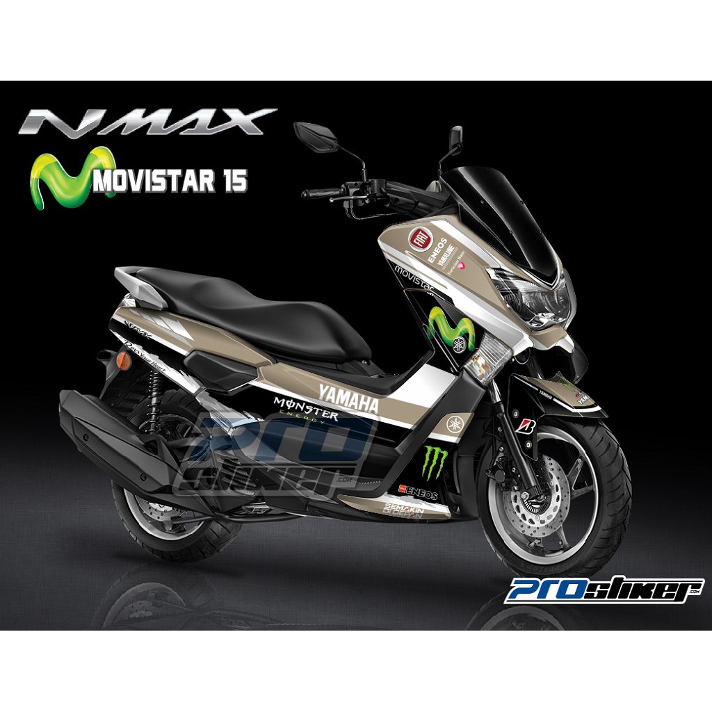 Jual Decal Striping NMAX Modifikasi MotoGP Yamaha MOVISTAR Racing Team