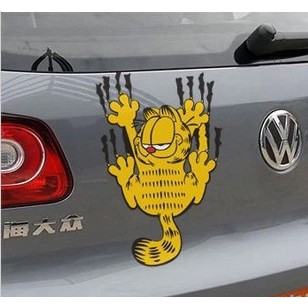 Tempelan Stiker Mobil Motor Reflektif Kucing Garfield Cat Kualitas Import