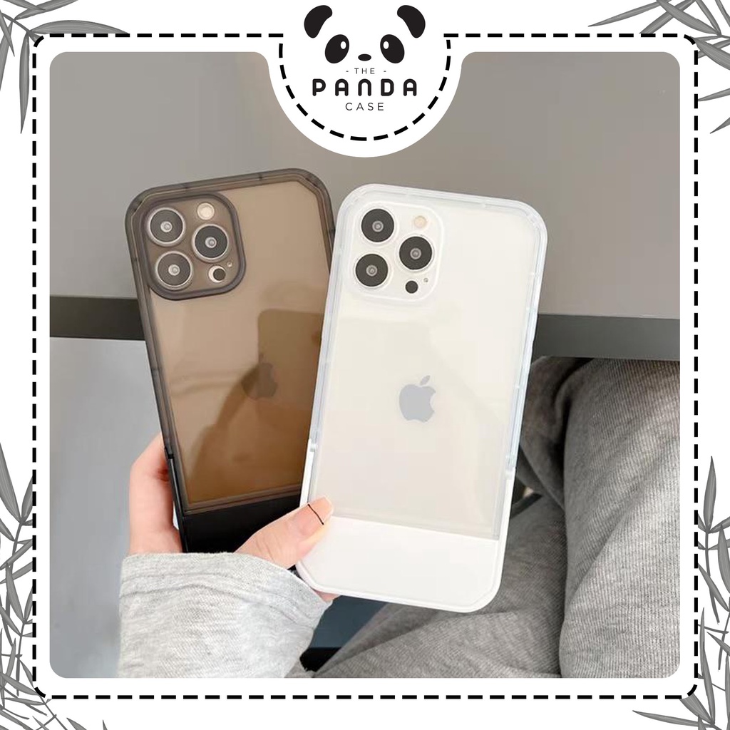 [TPC] Holder Case IPHONE Stand Case Silicone Case Protection Camera Transparant FULL COVER IPHONE 7 8 PLUS X XS MAX XR 11 12 13 14 PRO MAX HP IP055